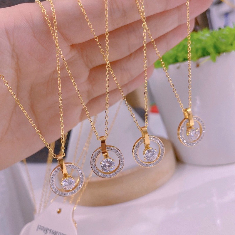 DÂY CHUYỀN ĐÁ TRÒN - Titan 18 độ bền từ 1-2năm