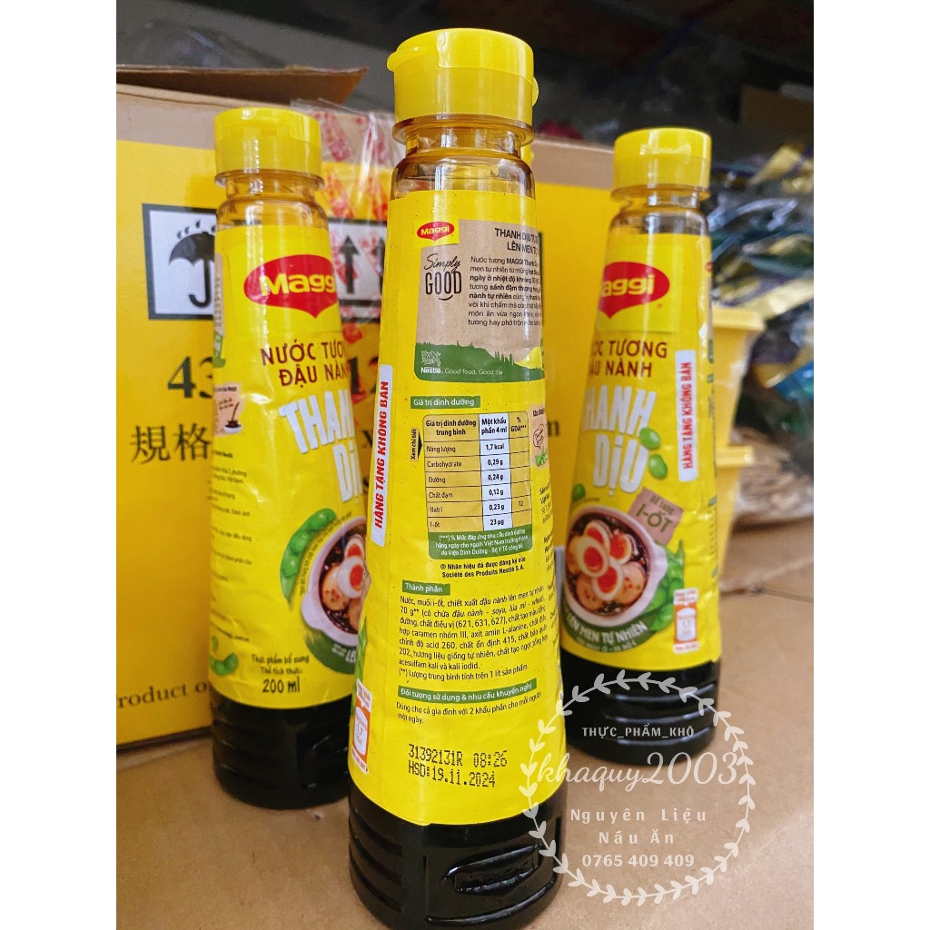 Nước tương đậu nành MAGGI thanh dịu 200ml