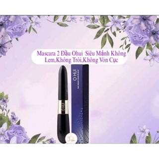 Mascara ohui 2 đầu dưỡng dày dài mi chống nước tuyệt đối, không lem,không vón cục