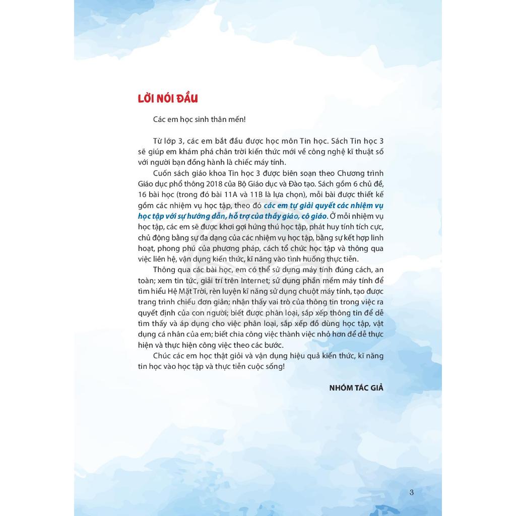 Sách học sinh – Tin Học Lớp 3 – Chân trời sáng tạo
