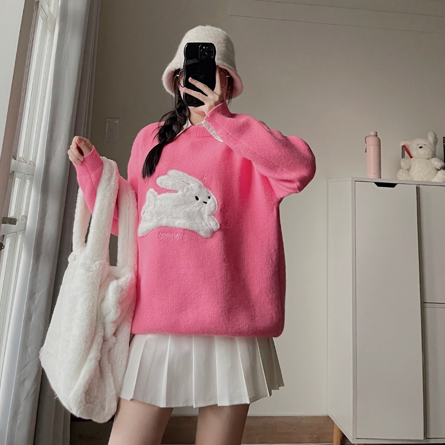 Áo len tay dài nữ chất vải len dệt kim mịn GWEN 10599 - Jemcloset