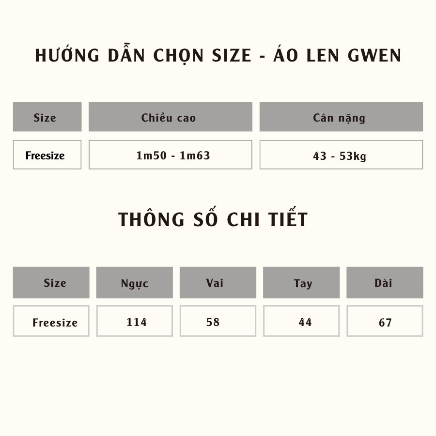 Áo len tay dài nữ chất vải len dệt kim mịn GWEN 10599 - Jemcloset