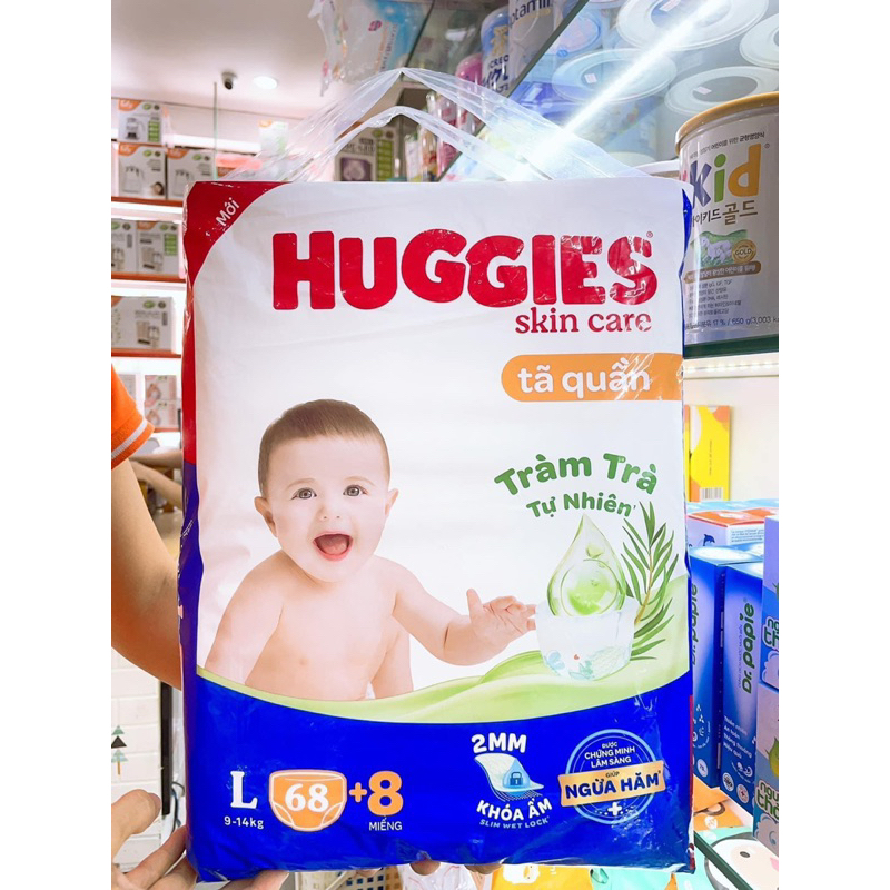 Bỉm Huggies tràm trà siêu đại  đủ size NB70/S54/S80/M74/L68/ XL62/XXL56 mẫu mới
