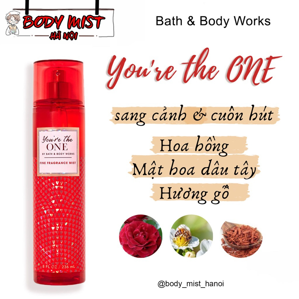 Xịt thơm toàn thân, xịt  BodyMist Bath & Body Woks Into The Night, gimham 10ml - 30ml chính hãng | Body Mist Hà Nội