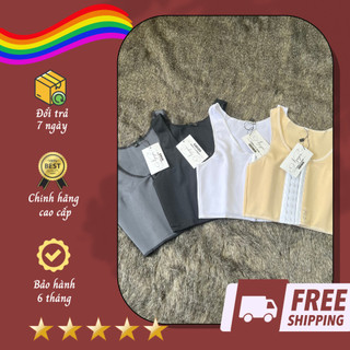 Áo Nịt Ngực Tomboy Gen Không Viền Cài Trước Nẹp Bó Làm Nhỏ Ngực Tomboy Thun Thể Thao Tập Gym Ba Lỗ Bigsize Nguyễn Nguyên