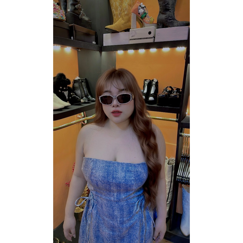 ĐẦM JEAN CÚP NGỰC