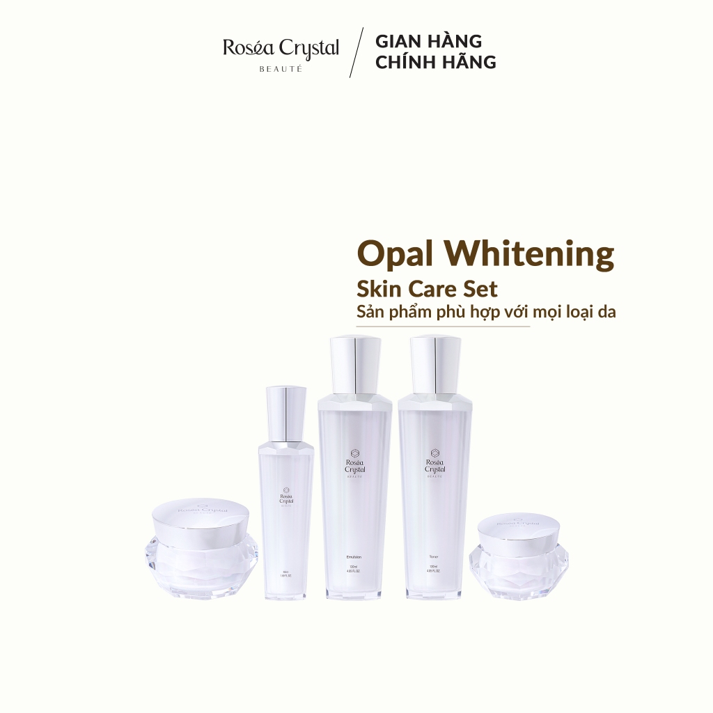 Mặt nạ cấp ẩm dưỡng trắng Rosea Crystal Opal Whitening Mask 30ml combo 5 miếng