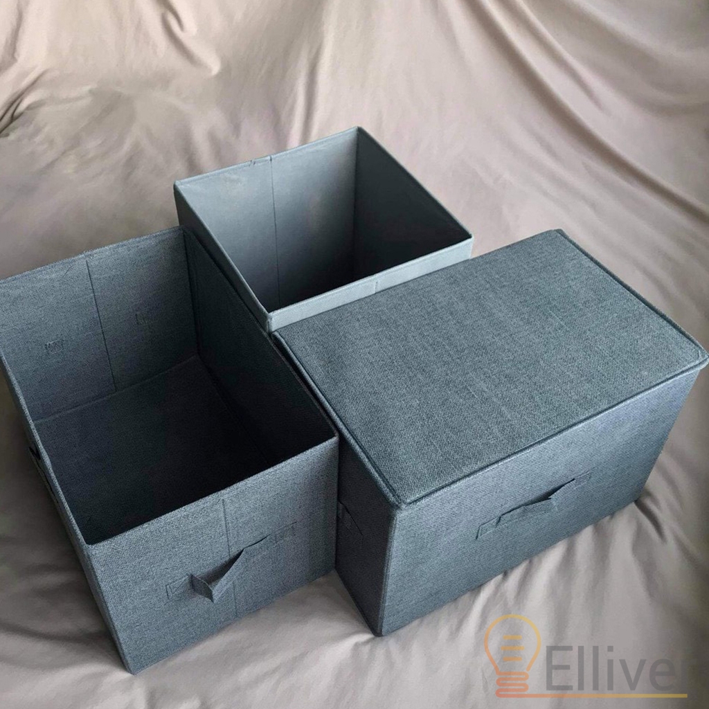 Hộp đựng quần áo ,túi xếp quần áo không ngăn có nắp , hộp chia ngăn quần áo khung cứng elliver