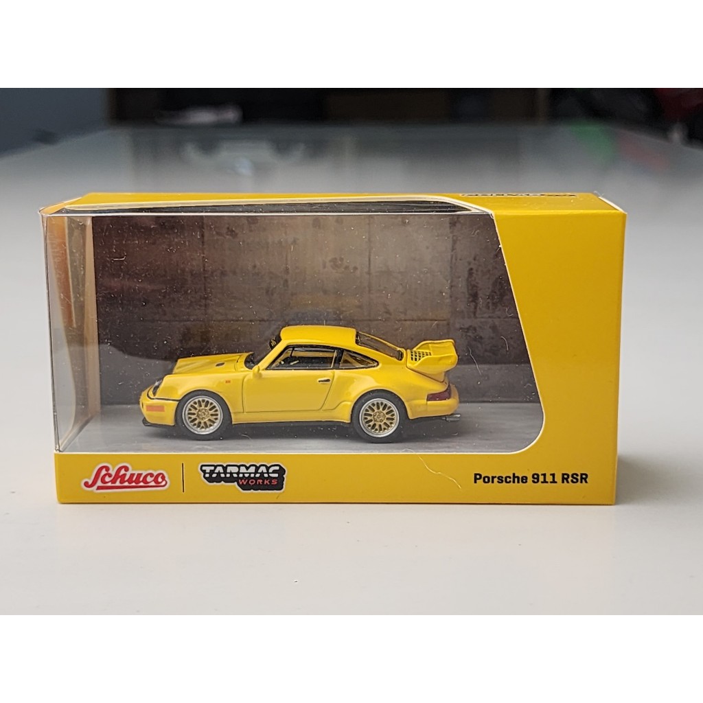 Xe Mô Hình Porsche 911 RSR 1:64 Tarmac Works ( Vàng )
