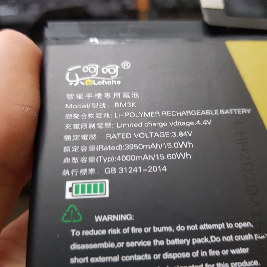 Pin điện thoại lehehe dành cho điện thoại xiaomi mi mix3, mã BM3K, dung lượng 4000mAh, bảo hành 6 tháng