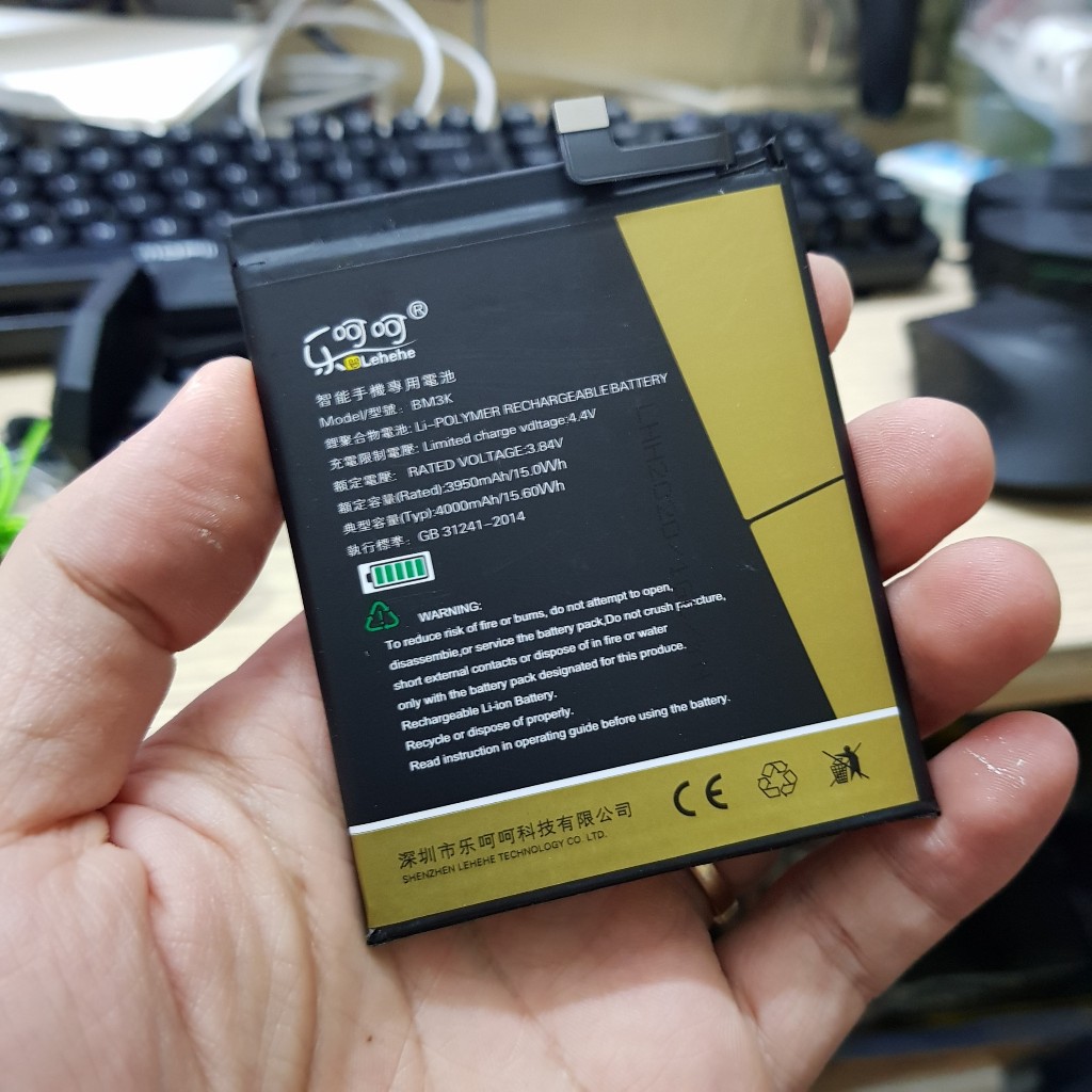 Pin điện thoại lehehe dành cho điện thoại xiaomi mi mix3, mã BM3K, dung lượng 4000mAh, bảo hành 6 tháng