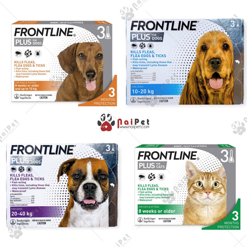 Nhỏ Gáy Ve Rận Bọ Chét Cho Chó Mèo FRONTLINE Plus
