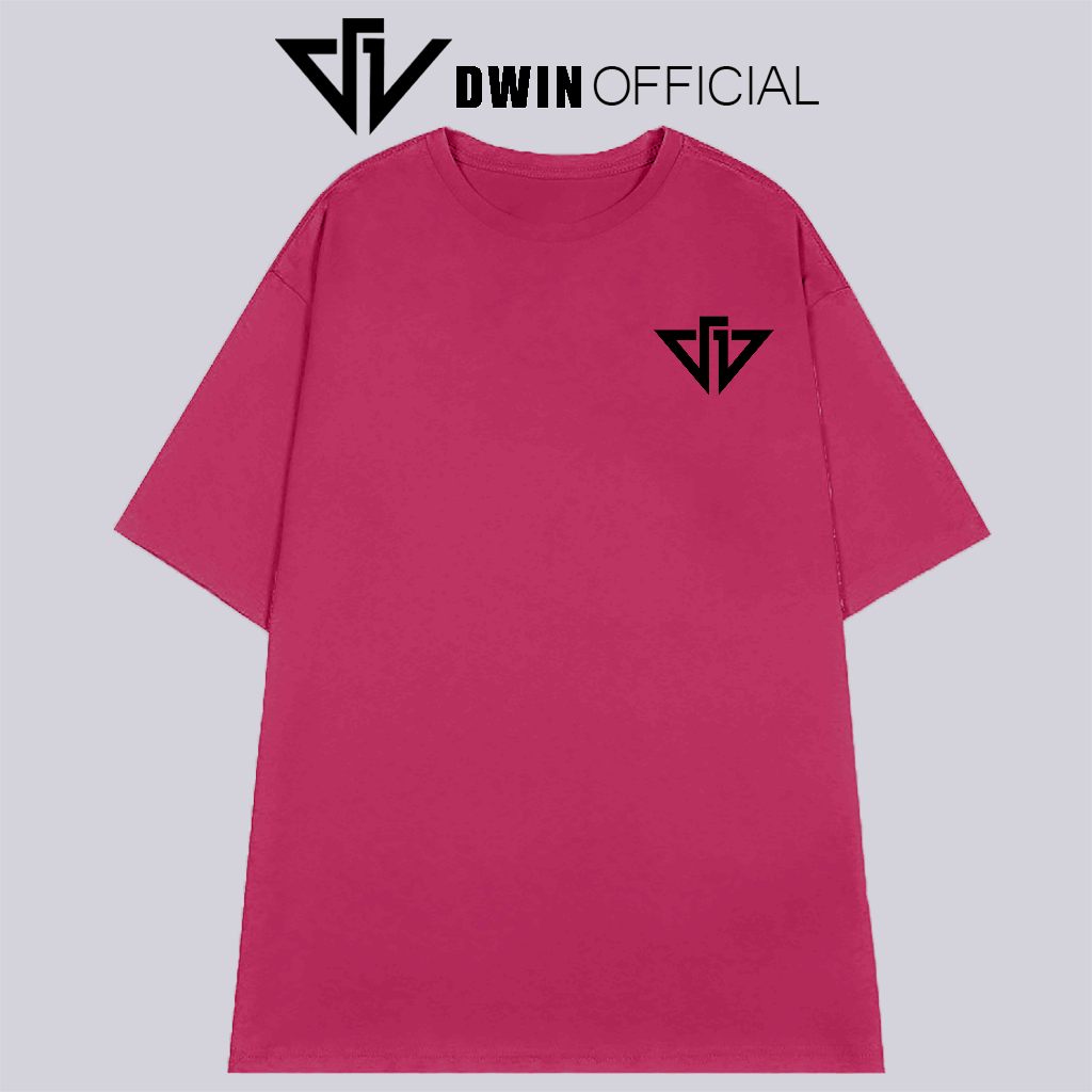 Áo thun in logo Dwin unisex thời trang basic tee phông trơn nam nữ tay lỡ oversize form rộng