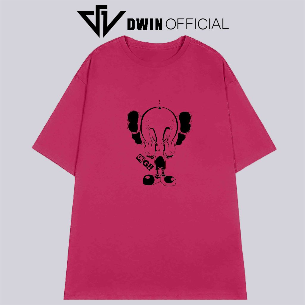 Áo thun unisex kaws omg thời trang DWin basic tee phông trơn nam nữ tay lỡ oversize form rộng