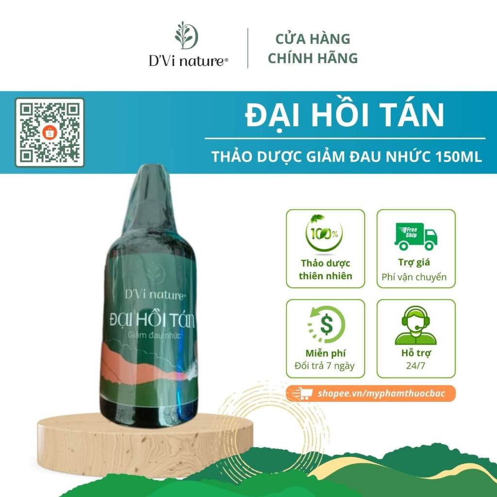 Đại hồi tán D'Vi nature hỗ trợ giảm đau nhức xương khớp, đau thần kinh tọa, viêm khớp, lưu thông khí huyết từ thảo dược