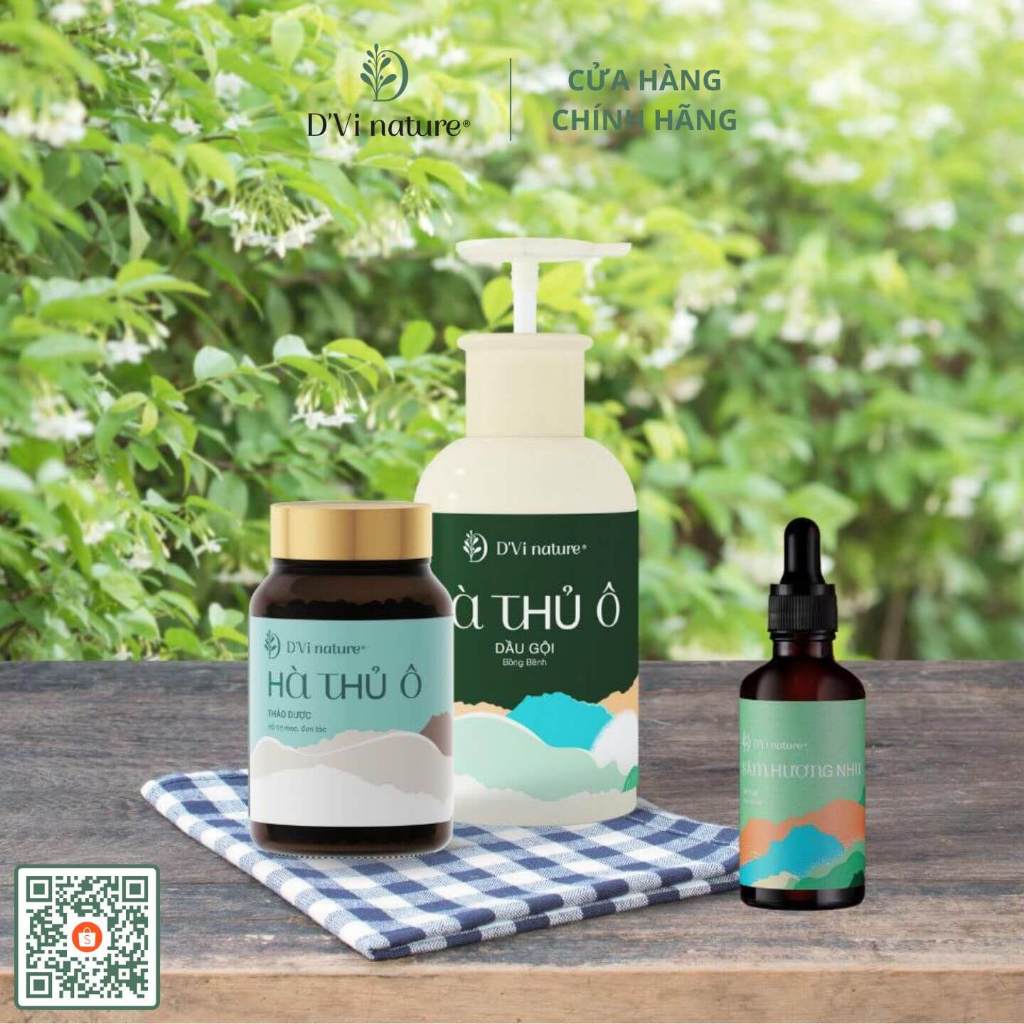 Hà thủ ô cô viên D'Vi nature thảo dược giúp nuôi dưỡng sợi tóc từ sâu bên trong, hỗ trợ mọc tóc, đen tóc, sợi tóc dày
