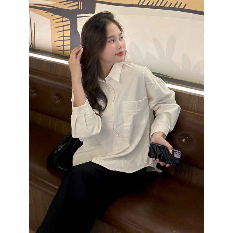 Áo Sơmi - 7781 - 1 Túi Vuông 1 Nút - Tay Dài