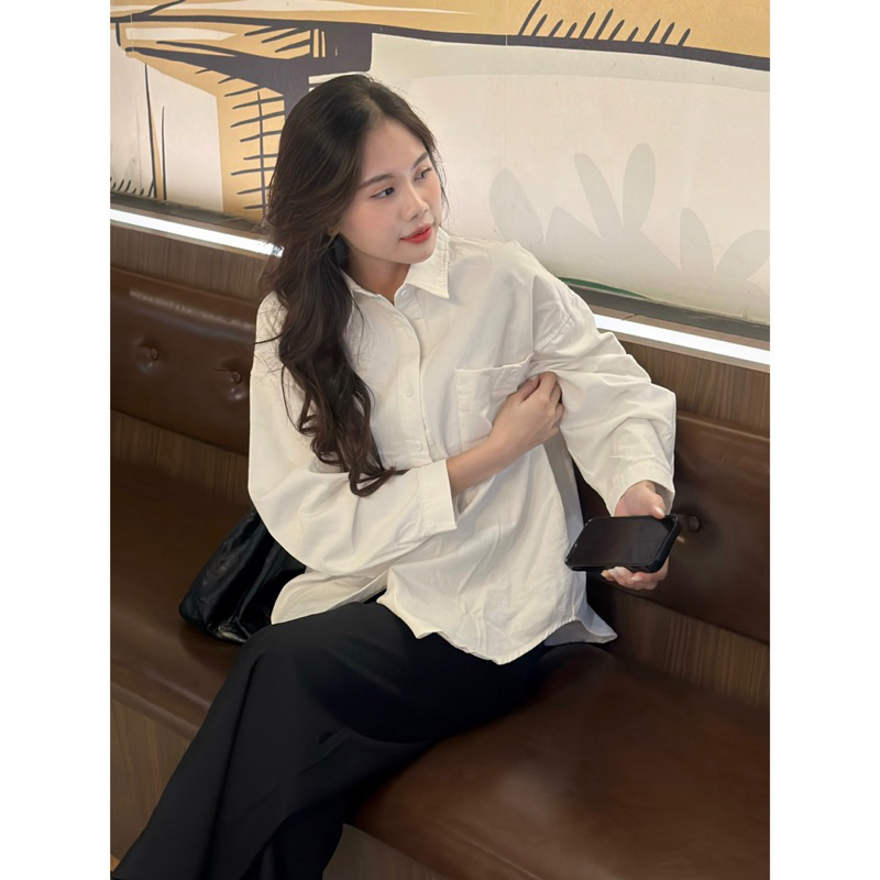 Áo Sơmi - 7781 - 1 Túi Vuông 1 Nút - Tay Dài