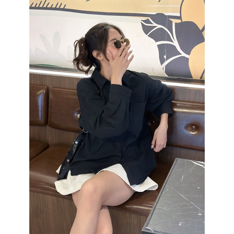 Áo Sơmi - 7781 - 1 Túi Vuông 1 Nút - Tay Dài