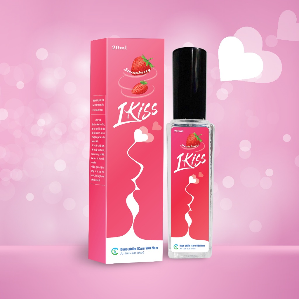 Xịt thơm miệng iKiss vị Dâu tây chính hãng Dược phẩm iCare Việt Nam