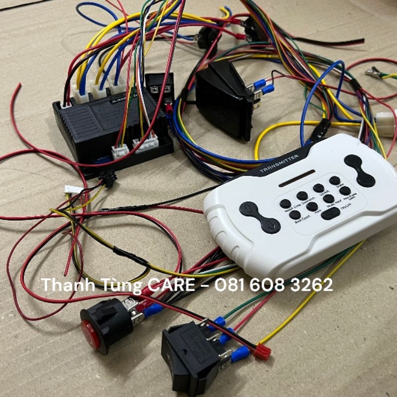 Bộ dây cho xe điện trẻ em 12V xe LT998, bo mạch 1816RX, 1807RX, HH621K, HYRX 12VM...7+4 chân tín hiệu