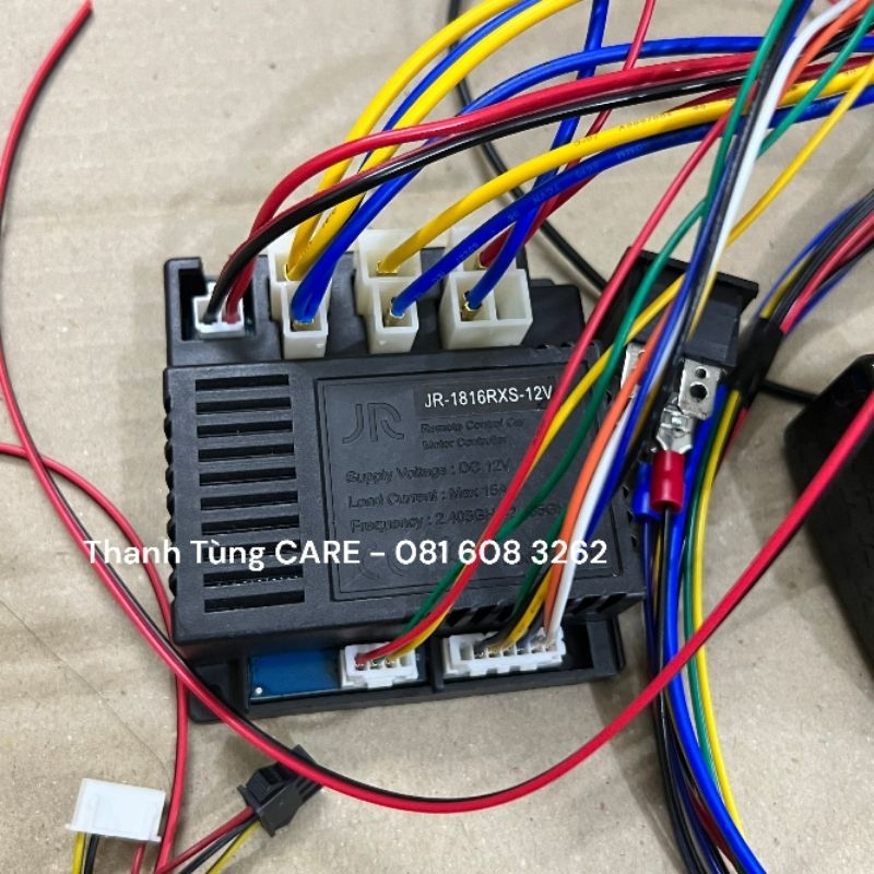 Bộ dây cho xe điện trẻ em 12V xe LT998, bo mạch 1816RX, 1807RX, HH621K, HYRX 12VM...7+4 chân tín hiệu