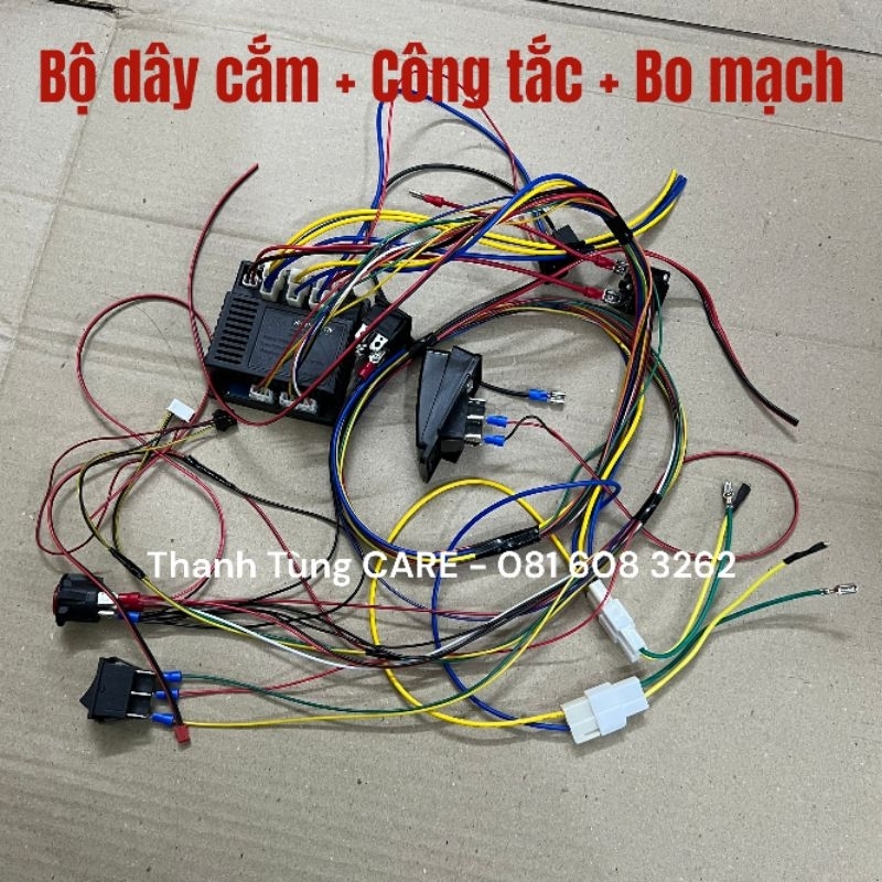 Bộ dây cho xe điện trẻ em 12V xe LT998, bo mạch 1816RX, 1807RX, HH621K, HYRX 12VM...7+4 chân tín hiệu