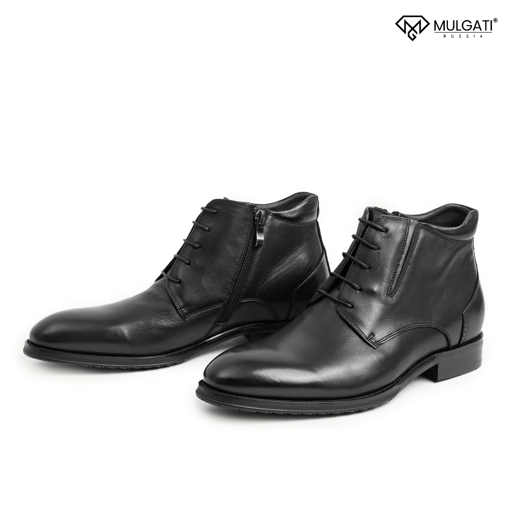 Giày cao cổ nam MULGATI Zip Boot da trơn - 5240X-956A