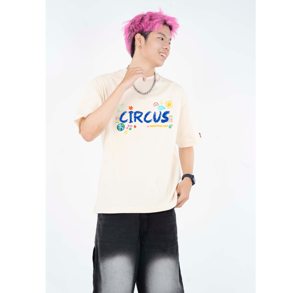 Áo thun unisex oversize Local Brand Circus 100% Cotton - Mã Basic B17