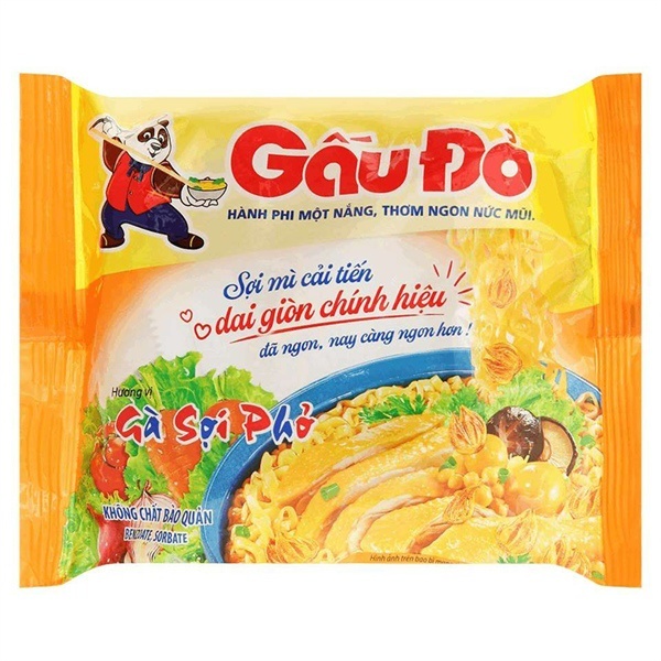 Mì Gấu Đỏ Tôm Gà / Sợi Phở 63g