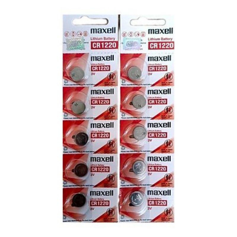 Vỉ 5 viên pin CR1220 Maxell chính hãng, pin CR 1220 cho remote xe, đồng hồ, van hơi oto vi tính 2t quận 12