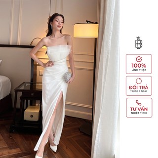 Đầm body dự tiệc cúp ngực phối lưới dập ly xẻ tà tôn dáng bbstore's -d2296