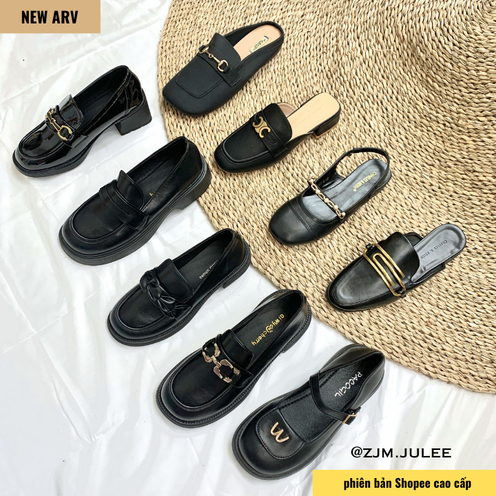 Giày búp bê PACOGIL nữ đế bệt fullbox PD-M017 da mềm cao cấp - Giày mary jane nữ dễ thương thoải mái