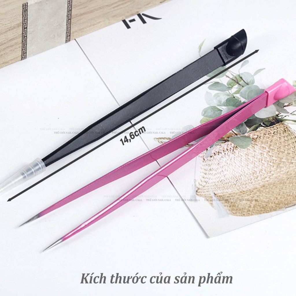 Nhíp gắp phụ kiện chuyên dụng - Nhíp gắp charm đá, sticker 2 đầu đa chức năng cho chi em làm nail
