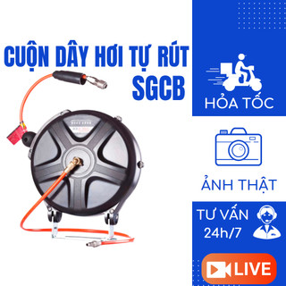 Cuộn dây hơi tự rút sgcb rulo tự thu ống mềm kéo dài 10 mét chống rối phi 810m mã sggf023 gara xe nbmart