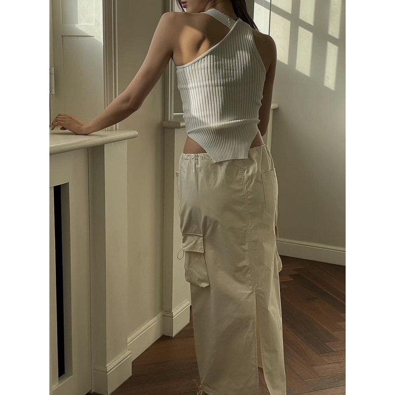 Chân váy dù túi hộp dáng dài mixxo