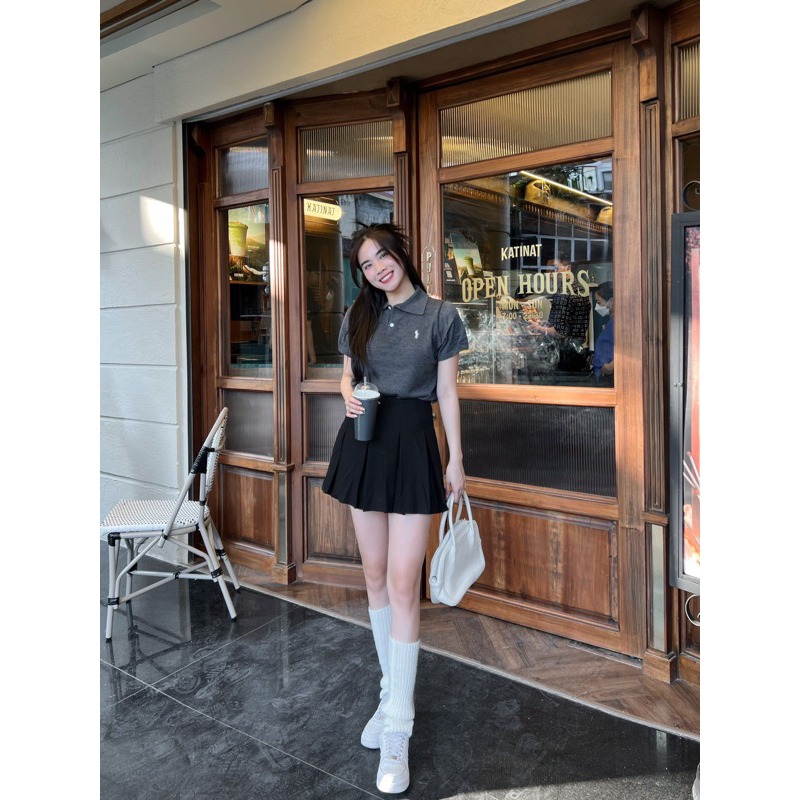 Chân váy tennis xếp ly to cạp cao the.sweaterweather TSW