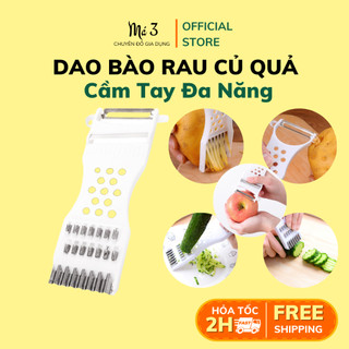 Dao bào gọt vỏ đa năng cầm tay màu trắng, dụng cụ bào gọt vỏ trái cây rau củ đa năng