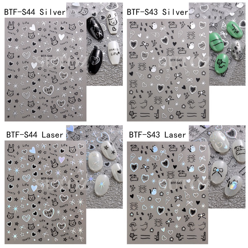 Sticker gấu dâu , gấu nâu, chuột hoạt hình dán móng tay hot hit | BigBuy360 - bigbuy360.vn