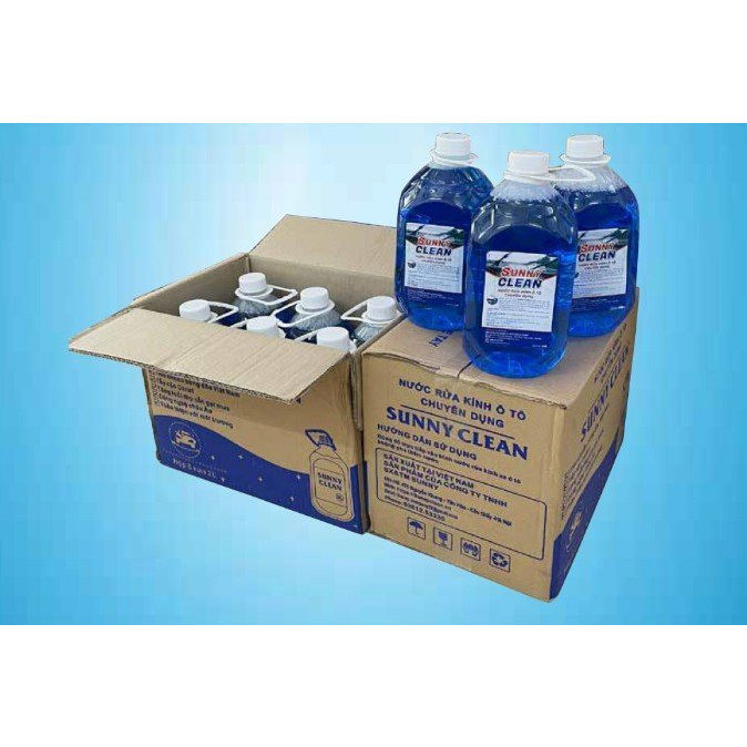 Nước rửa kính ô tô chuyên dụng 1 thùng 6 can 2 lít chính hãng SunnyClean