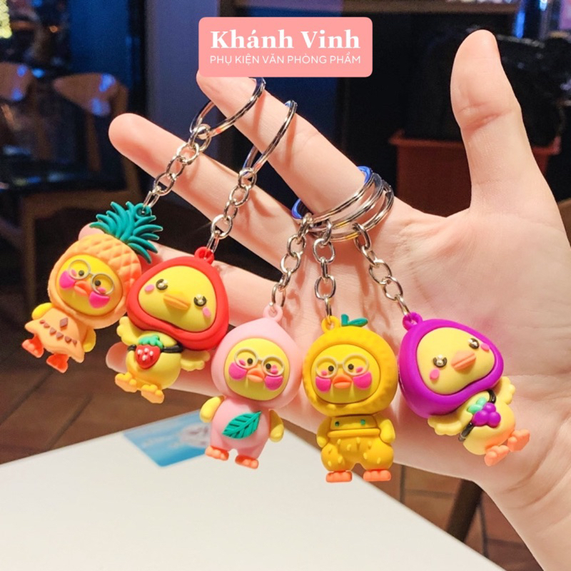 Móc Khoá Chú Vịt Coosplay Hoa Quả Xinh Xắn | Khánh Vinh - Văn Phòng Phẩm