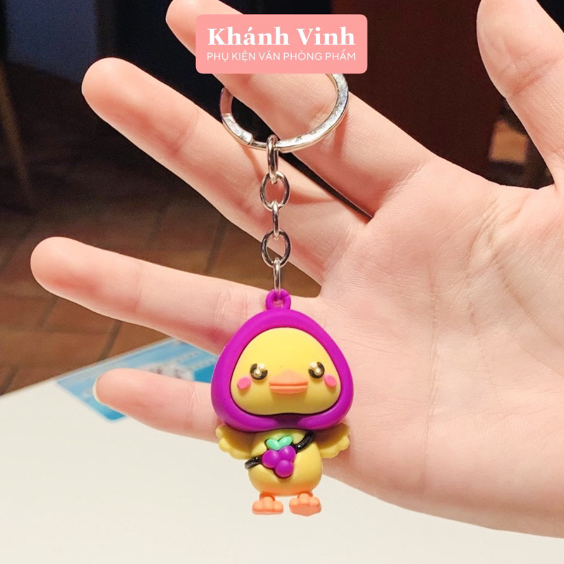 Móc Khoá Chú Vịt Coosplay Hoa Quả Xinh Xắn | Khánh Vinh - Văn Phòng Phẩm