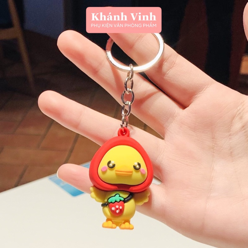 Móc Khoá Chú Vịt Coosplay Hoa Quả Xinh Xắn | Khánh Vinh - Văn Phòng Phẩm