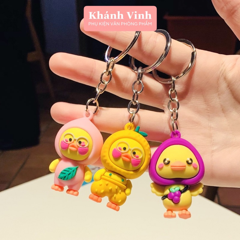 Móc Khoá Chú Vịt Coosplay Hoa Quả Xinh Xắn | Khánh Vinh - Văn Phòng Phẩm