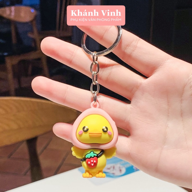 Móc Khoá Chú Vịt Coosplay Hoa Quả Xinh Xắn | Khánh Vinh - Văn Phòng Phẩm