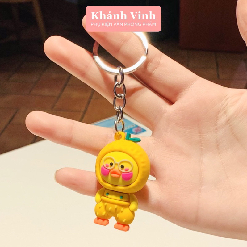 Móc Khoá Chú Vịt Coosplay Hoa Quả Xinh Xắn | Khánh Vinh - Văn Phòng Phẩm