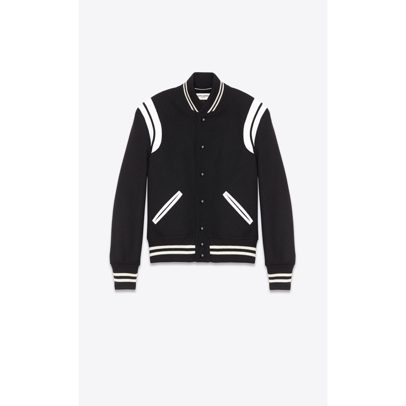 Áo khoác dạ bomber teddy varsity jacket 2 lớp, cầu áo lót da siêu phẩm 2024