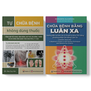 Sách PANDABOOKS Combo 2 cuốn Chữa bệnh bằng luân xa+Tự chữa bệnh không dùng thuốc
