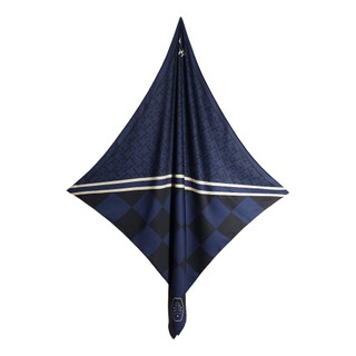 Front the knight new wave square scarf d523 - blue ♟ khăn front chất liệu lụa latin màu xanh