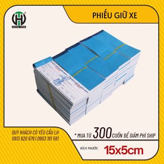 Phiếu giữ xe theo mẫu CÓ ĐÓNG SỐ NHẢY, phiếu giữ in sẵn, phiếu gắn máy, phiếu ô tô, phiếu hoa văn